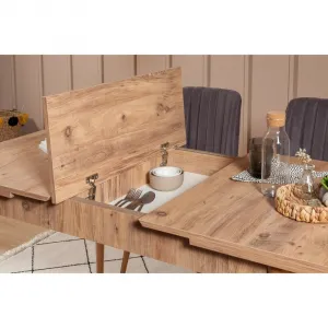 Jedálenský set s rozkladacím stolom a stoličkami (4 kusy) Vina 0701 - 3 - Anthracite, Atlantic