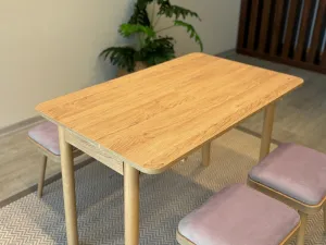Jedálenský set s rozkladacím stolom a stoličkami (4 kusy) Vina Mini 04 0701 - Oak, Soho Grey
