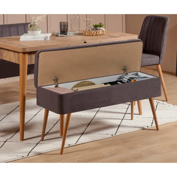 Jedálenský set s rozkladacím stolom a stoličkami (4 kusy) Vina 0701 - 3 - Anthracite, Atlantic