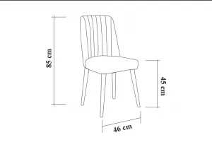 Jedálenský set s rozkladacím stolom a stoličkami (3 kusy) Vina 0701 - Walnut, Grey