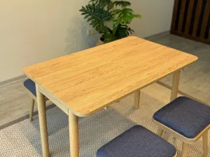 Jedálenský set s rozkladacím stolom a stoličkami (4 kusy) Vina Mini 04 1048 - Oak, Dark Blue