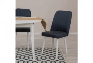 Jedálenský set s rozkladacím stolom a stoličkami (3 kusy) Vina 1048 - White, Navy Blue
