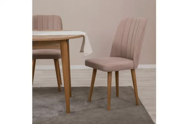 Jedálenský set s rozkladacím stolom a stoličkami (5 kusov) Vina 0900 - Atlantic Pine, Stone