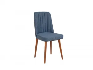 Jedálenský set s rozkladacím stolom a stoličkami (3 kusy) Vina 1048 - Walnut, Navy Blue