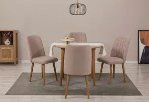 Jedálenský set s rozkladacím stolom a stoličkami (5 kusov) Vina 0900 - Atlantic Pine, Stone