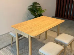 Jedálenský set s rozkladacím stolom a stoličkami (4 kusy) Vina Mini 04 1005 - Oak, Cream