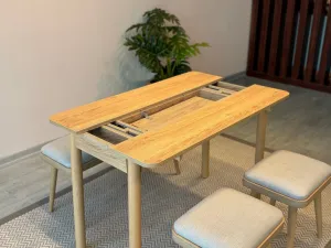 Jedálenský set s rozkladacím stolom a stoličkami (4 kusy) Vina Mini 04 1005 - Oak, Cream