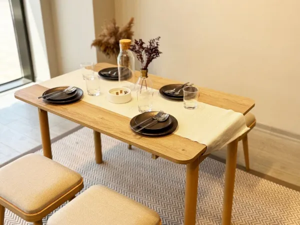 Jedálenský set s rozkladacím stolom a stoličkami (4 kusy) Vina Mini 04 1005 - Oak, Cream