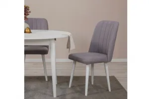 Jedálenský set s rozkladacím stolom a stoličkami (3 kusy) Vina 0701 - White, Grey
