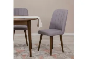 Jedálenský set s rozkladacím stolom a stoličkami (3 kusy) Vina 0701 - Walnut, Grey
