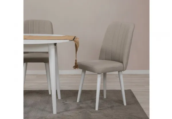 Jedálenský set s rozkladacím stolom a stoličkami (5 kusov) Vina 1005 5 - White, Cream