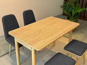 Jedálenský set s rozkladacím stolom a stoličkami (5 kusov) Vina Mini 02 1053 - Oak, Anthracite
