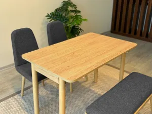 Jedálenský set s rozkladacím stolom a stoličkami (4 kusy) Vina Mini 01 1053 - Oak, Anthracite