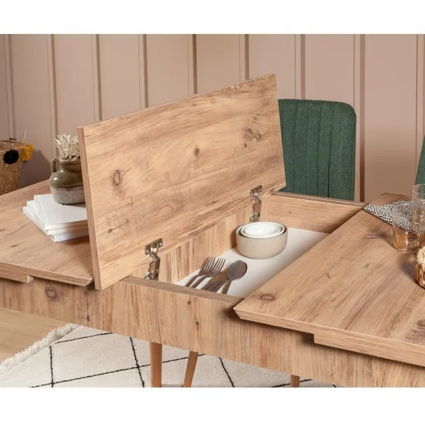 Jedálenský set s rozkladacím stolom a stoličkami (5 kusov) Vina 1070 - 4 - Atlantic, Green