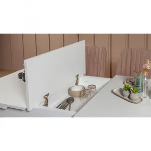 Jedálenský set s rozkladacím stolom a stoličkami (4 kusy) Vina 0900 - White Stone