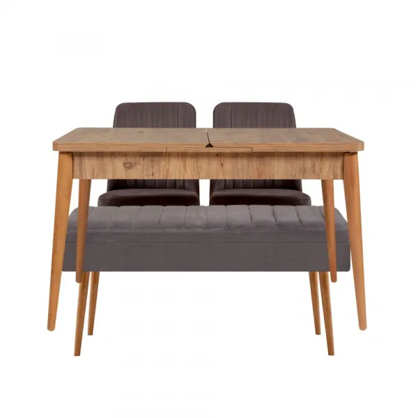 Jedálenský set s rozkladacím stolom a stoličkami (4 kusy) Vina 0701 - 3 - Anthracite, Atlantic