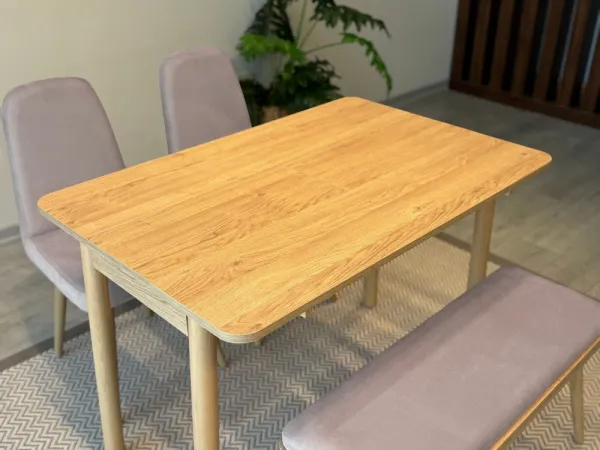 Jedálenský set s rozkladacím stolom a stoličkami (4 kusy) Vina Mini 01 0701 - Oak, Soho Grey