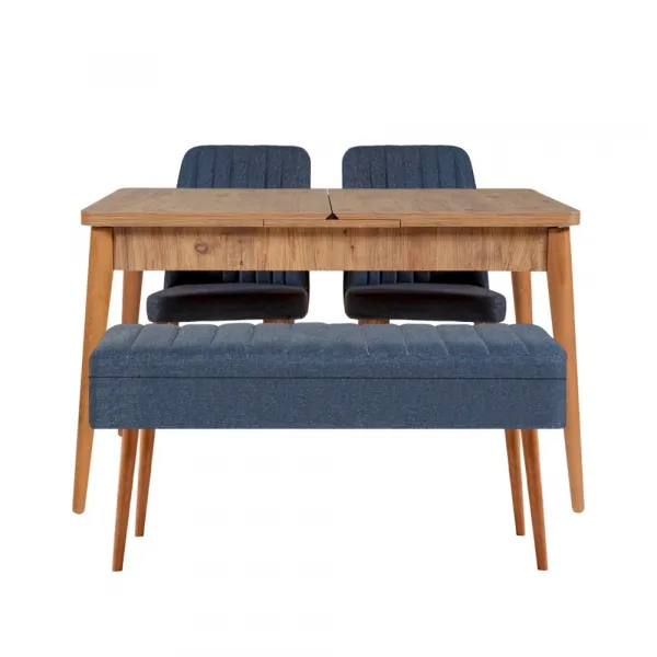 Jedálenský set s rozkladacím stolom a stoličkami (4 kusy) Vina 1048 - 3 - Atlantic, Dark Blue