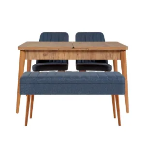 Jedálenský set s rozkladacím stolom a stoličkami (4 kusy) Vina 1048 - 3 - Atlantic, Dark Blue