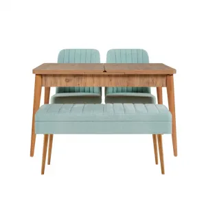 Jedálenský set s rozkladacím stolom a stoličkami (4 kusy) Vina 0701 - 3 - Atlantic, Green