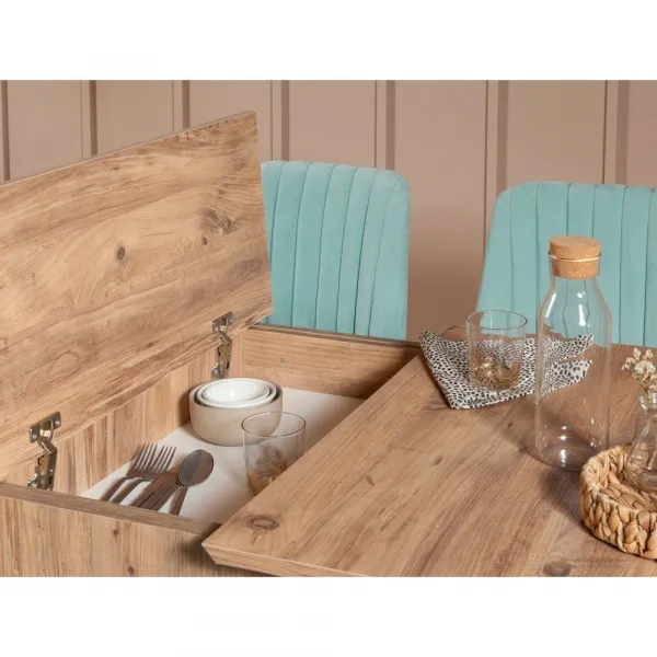 Jedálenský set s rozkladacím stolom a stoličkami (4 kusy) Vina 0701 - 3 - Atlantic, Green