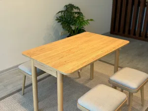 Jedálenský set s rozkladacím stolom a stoličkami (4 kusy) Vina Mini 04 1005 - Oak, Cream