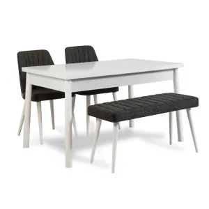 Set stola a stoličiek (4 kusy) Costa White-Anthracite