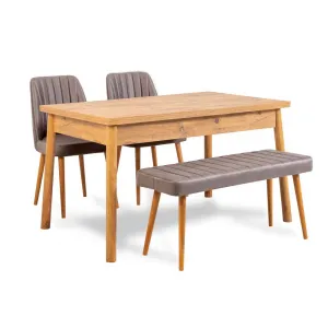 Set stola a stoličiek (4 kusy) Costa Atlantice-Grey