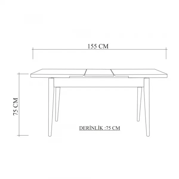 Jedálenský set s rozkladacím stolom a lavicou (3 kusy) Santiago 1053 - White, Anthracite