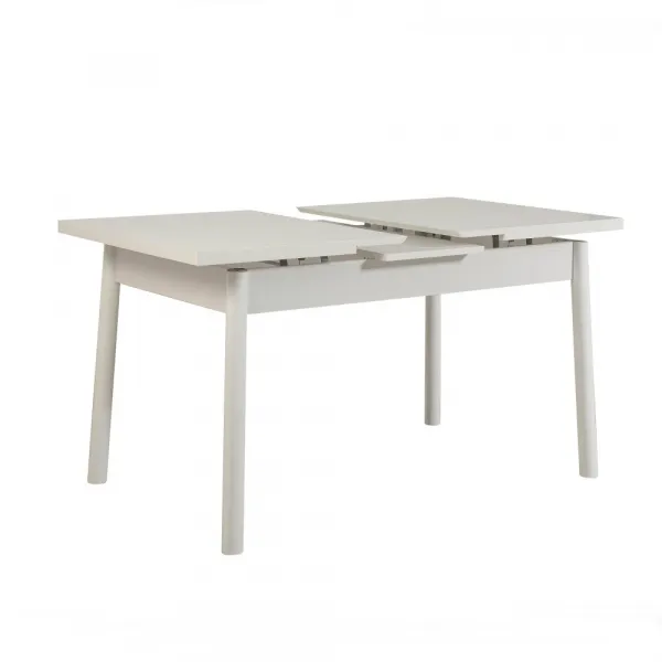 Jedálenský set s rozkladacím stolom a lavicou (3 kusy) Santiago 1053 - White, Anthracite