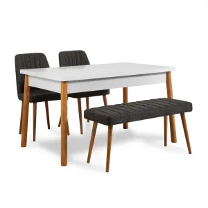 Set stola a stoličiek (4 kusy) Costa Atlantic White-Anthracite