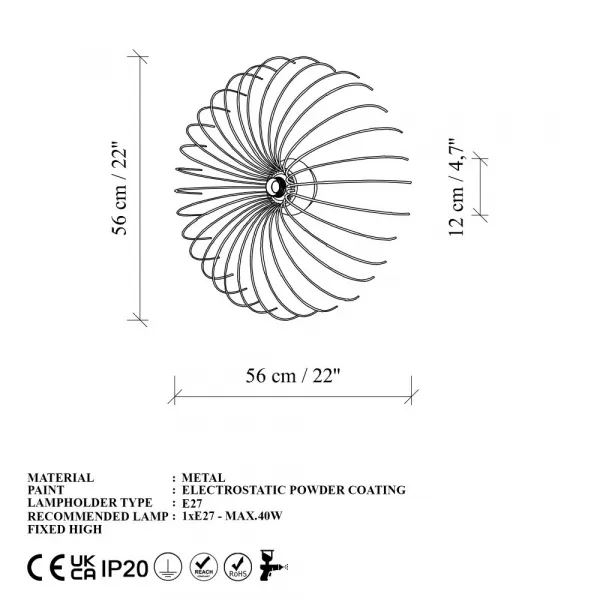 Nástenná lampa Karsortel - N-643-1
