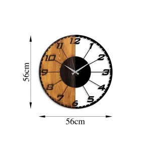 Dekoratívne drevené nástenné hodiny Linear