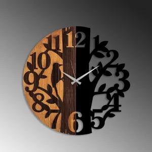 Dekoratívne drevené nástenné hodiny Wooden Clock - 71
