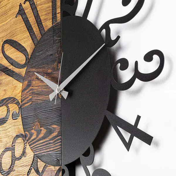 Dekoratívne drevené nástenné hodiny Wooden Clock 7