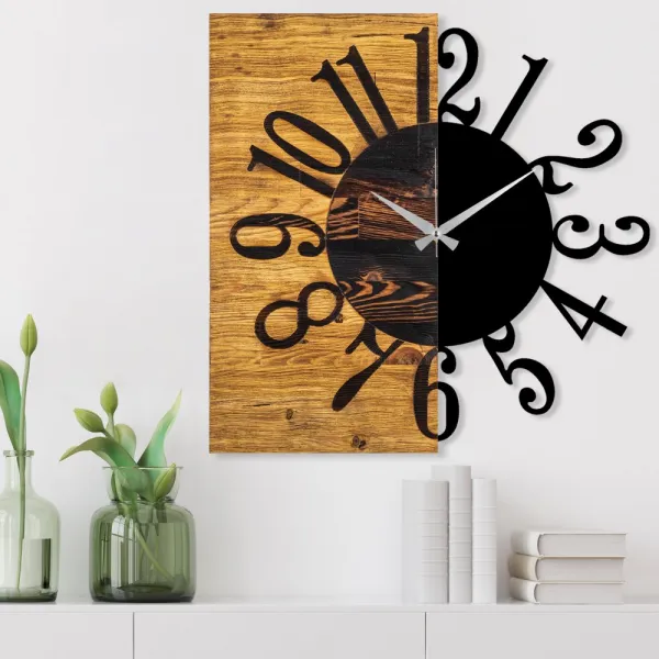 Dekoratívne drevené nástenné hodiny Wooden Clock 7