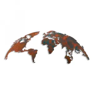 Dekoratívny kovový doplnok na stenu World Map Medium - 2