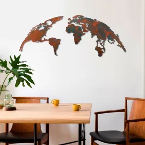 Dekoratívny kovový doplnok na stenu World Map Medium - 2