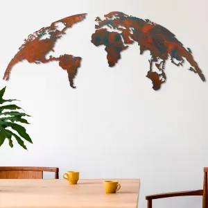 Dekoratívny kovový doplnok na stenu World Map Medium - 2
