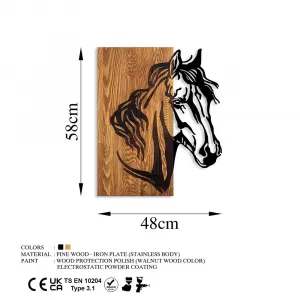 Dekoratívny drevený doplnok na stenu Horse 1