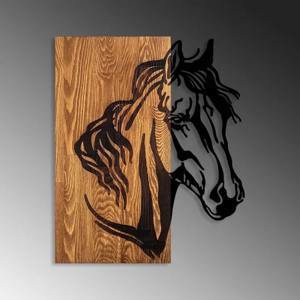 Dekoratívny drevený doplnok na stenu Horse 1