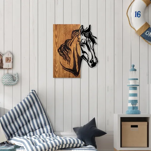Dekoratívny drevený doplnok na stenu Horse 1