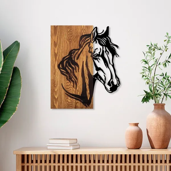 Dekoratívny drevený doplnok na stenu Horse 1