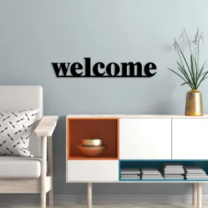 Dekoratívny kovový doplnok na stenu Welcome