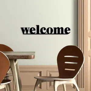 Dekoratívny kovový doplnok na stenu Welcome