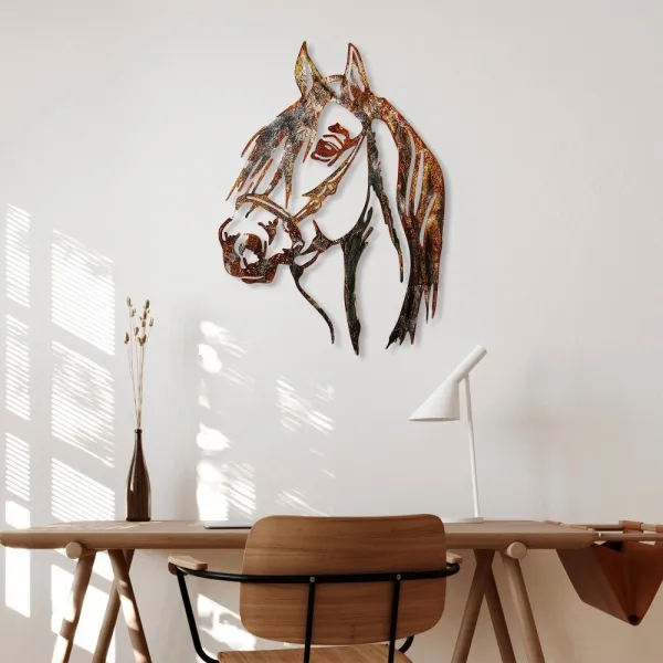 Dekoratívny kovový doplnok na stenu Horse - 3