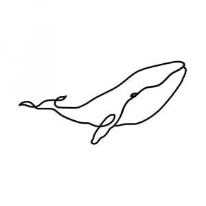 Dekoratívny kovový doplnok na stenu Whale - M