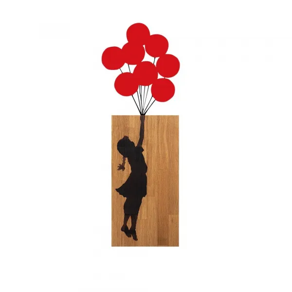 Dekoratívny drevený doplnok na stenu Banksy - 17