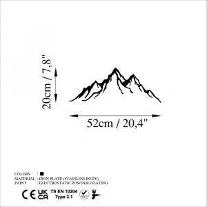 Dekoratívny kovový doplnok na stenu Mountain - 11
