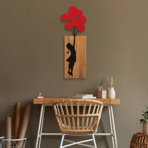 Dekoratívny drevený doplnok na stenu Banksy - 17